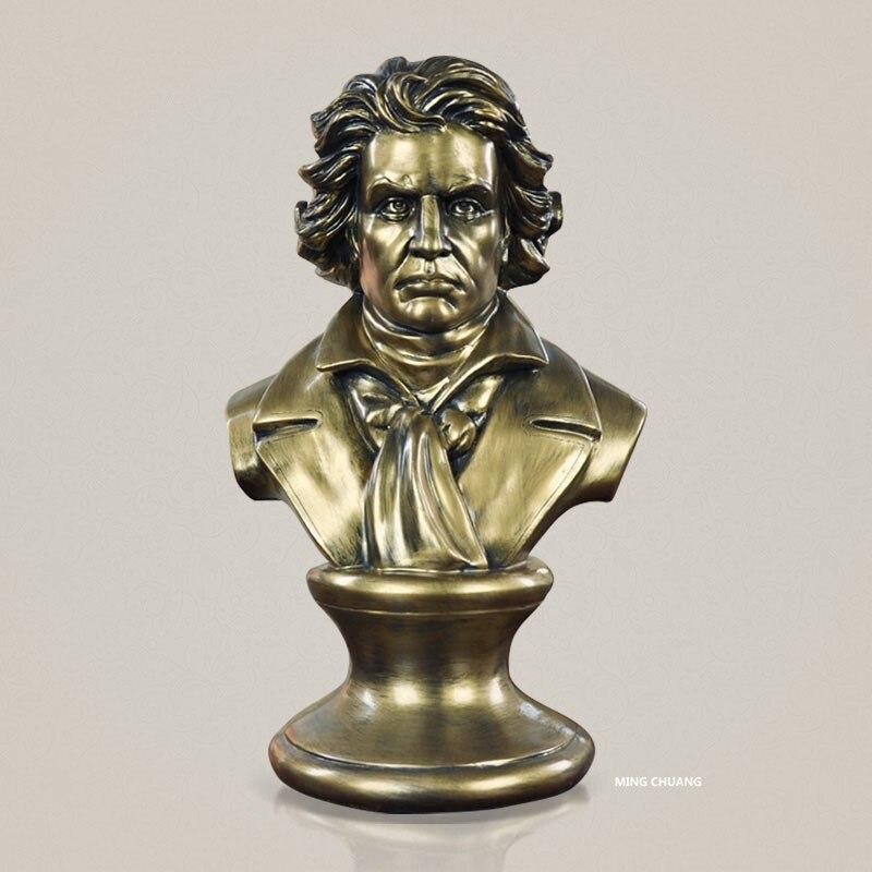 The Piani Composer Statue Musician Ludwig Van Beethoven Bust Conductor Half-Length Photo Or Portrait GK Action Model Toy J588