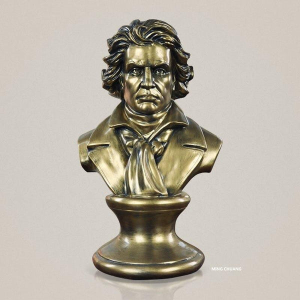 The Piani Composer Statue Musician Ludwig Van Beethoven Bust Conductor Half-Length Photo Or Portrait GK Action Model Toy J588