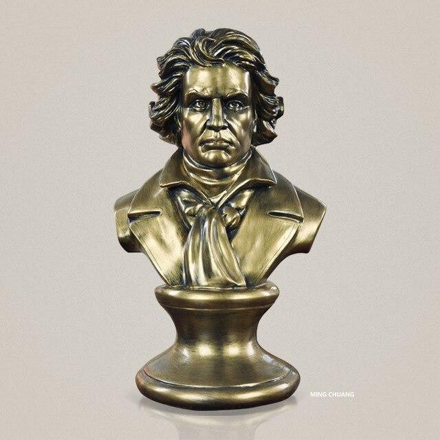 The Piani Composer Statue Musician Ludwig Van Beethoven Bust Conductor Half-Length Photo Or Portrait GK Action Model Toy J588