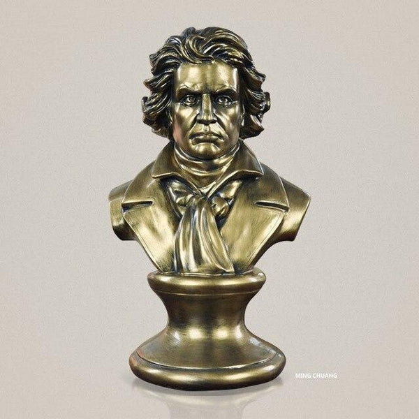 The Piani Composer Statue Musician Ludwig Van Beethoven Bust Conductor Half-Length Photo Or Portrait GK Action Model Toy J588