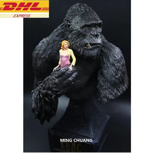 30CM Statue Imitation Copper King Kong And Anne Jack Bust Half-Length Photo Or Portrait Action Figure Collectible Model Toy J285