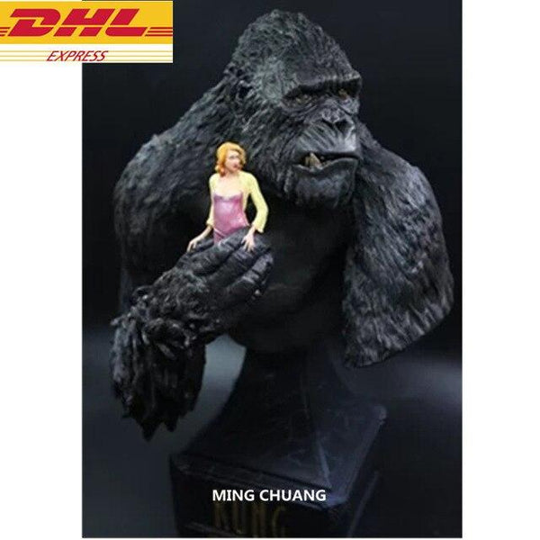 30CM Statue Imitation Copper King Kong And Anne Jack Bust Half-Length Photo Or Portrait Action Figure Collectible Model Toy J285