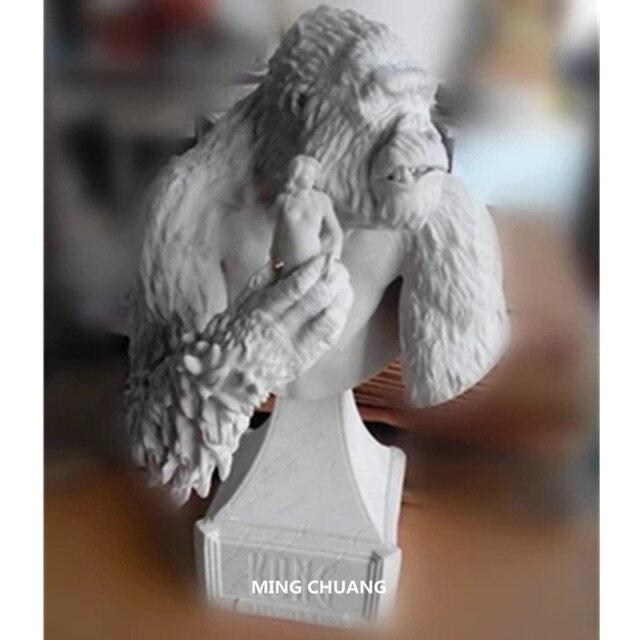 30CM Statue Imitation Copper King Kong And Anne Jack Bust Half-Length Photo Or Portrait Action Figure Collectible Model Toy J285