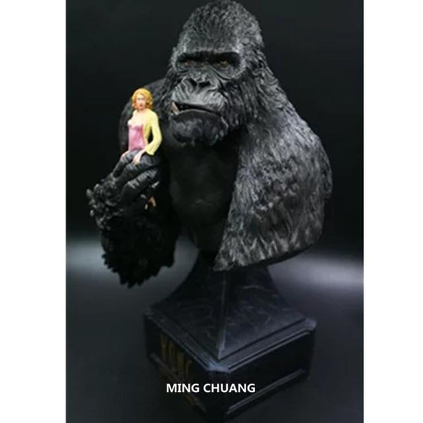 Statue King Kong And Anne Bust Jack Half-Length Photo Or Portrait  Imitation Copper  Action Figure Collectible Model Toy  D280