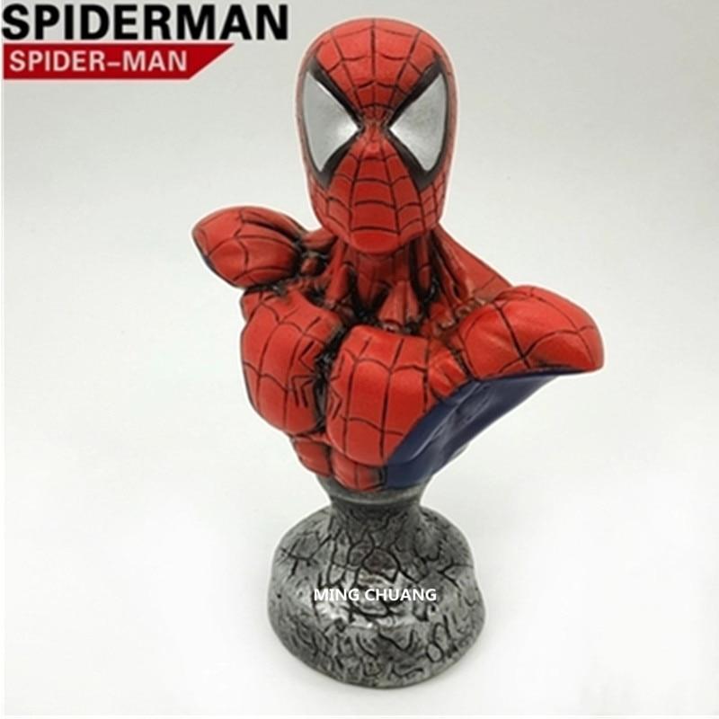 Statue The Amazing Spider-Man Bust Spider-Man Peter Parker Half-Length Photo Or Portrait GK Action Figure Toy BOX 20CM J612