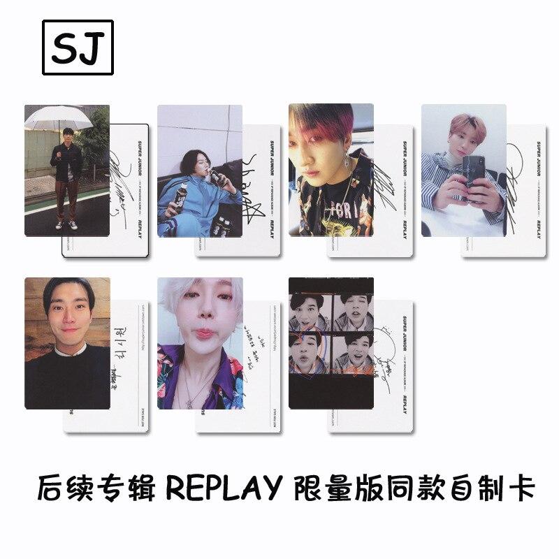 [MYKPOP]SUPER JUNIOR SJ REPLAY Album Photo Card KPOP Fans Collection 7pcs/set SA18050911