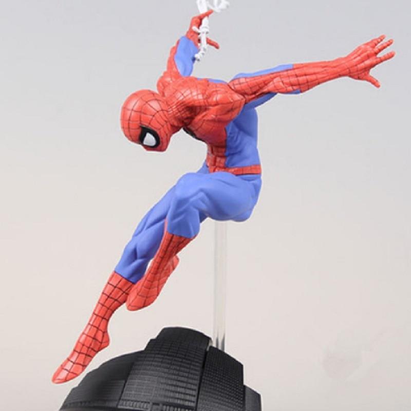 Disney toys for children Five Star Anime Marvel Hero Spider-Man Stylist X Photo Home Spiderman Boxed 2 style choose 15cm high