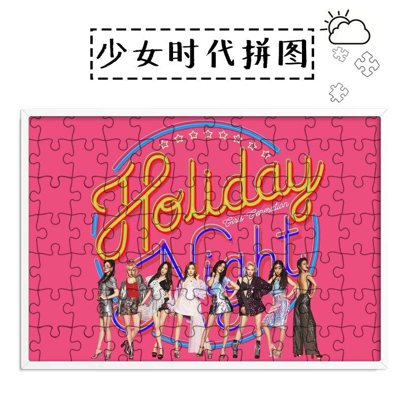 [MYKPOP]GIRL'S GENERATION Holiday Night Puzzles 120pcs With a Photo Frame Desk Decoration KPOP Fans Collection SA18080604