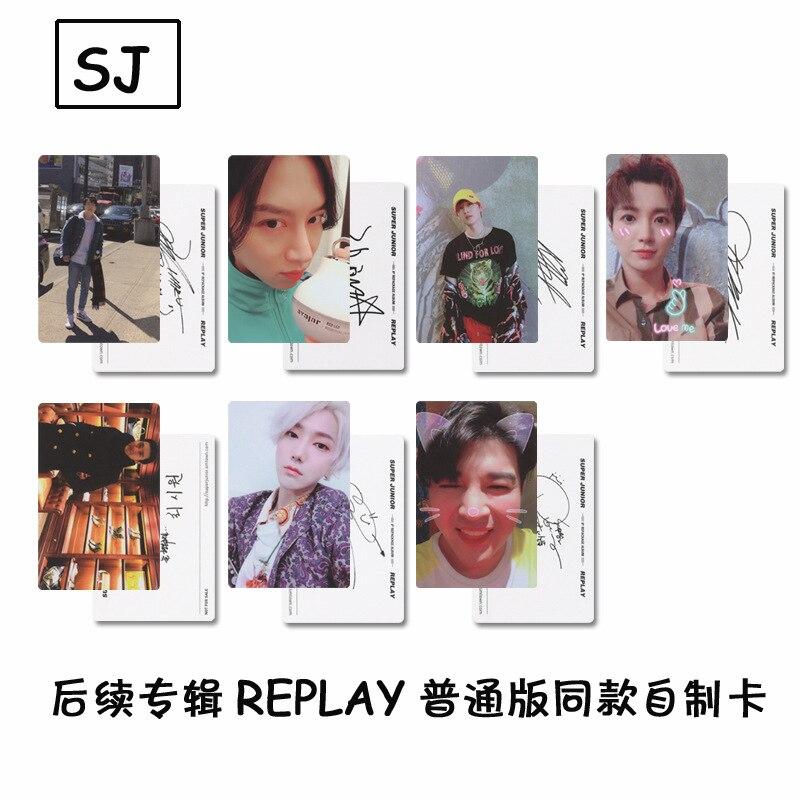 [MYKPOP]SUPER JUNIOR SJ REPLAY Album Photo Card KPOP Fans Collection 7pcs/set SA18050913
