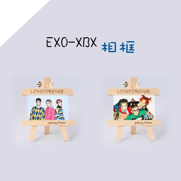 [MYKPOP]EXO CHEN XIUMIN Wood Frame + Photo KPOP Fans Collection SA18090501