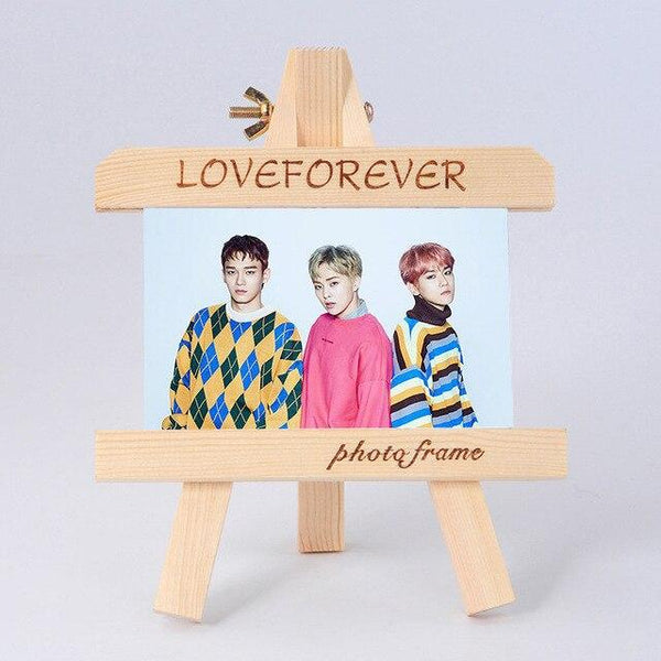 [MYKPOP]EXO CHEN XIUMIN Wood Frame + Photo KPOP Fans Collection SA18090501