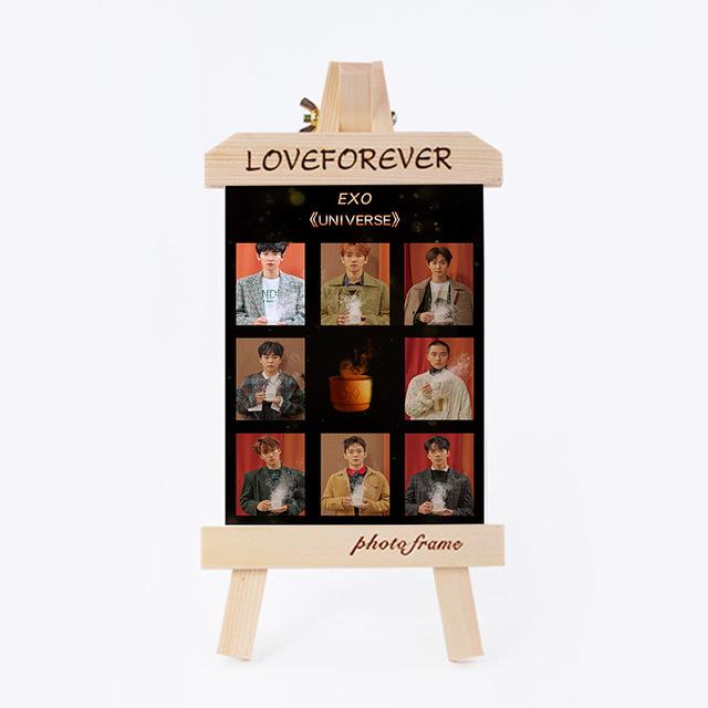 [MYKPOP]EXO Wood Frame + Photo UNIVERSE KPOP Fans Collection SA18090309