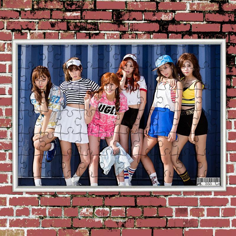 [MYKPOP]APINK Pink Memory Remember Puzzles 120pcs With a Photo Frame Desk Decoration KPOP Fans Collection SA18080610
