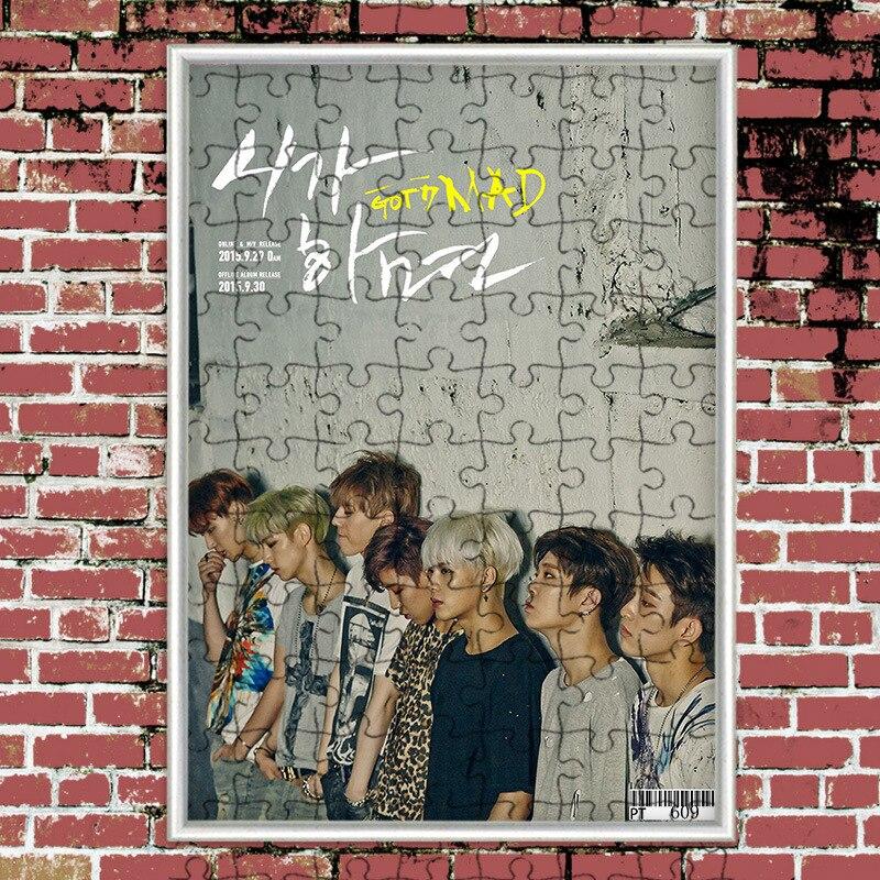 [MYKPOP]GOT7 MAD Puzzles 120pcs With a Photo Frame Desk Decoration KPOP Fans Collection SA18080709
