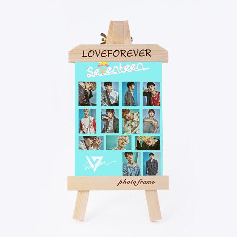 [MYKPOP]SEVENTEEN Wood Frame + Photo KPOP Fans Collection SA18090507
