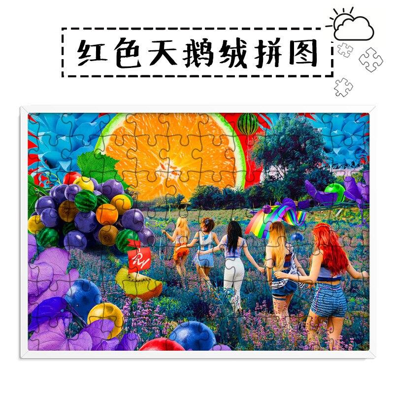 [MYKPOP]RED VELVET Puzzles 120pcs With a Photo Frame Desk Decoration KPOP Fans Collection SA18080801