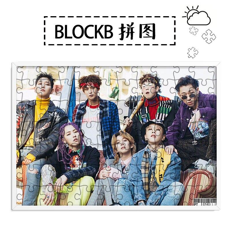 [MYKPOP]BLOCK B Puzzles 120pcs With a Photo Frame Desk Decoration KPOP Fans Collection SA18080714