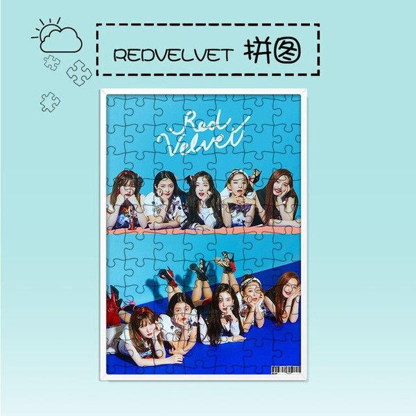 [MYKPOP]RED VELVET Puzzles 120pcs With a Photo Frame Desk Decoration KPOP Fans Collection SA18082810