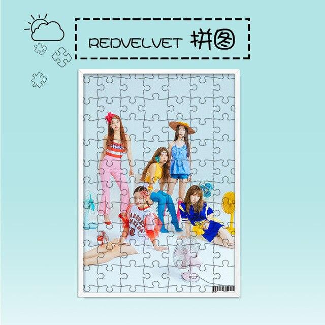 [MYKPOP]RED VELVET Puzzles 120pcs With a Photo Frame Desk Decoration KPOP Fans Collection SA18082810