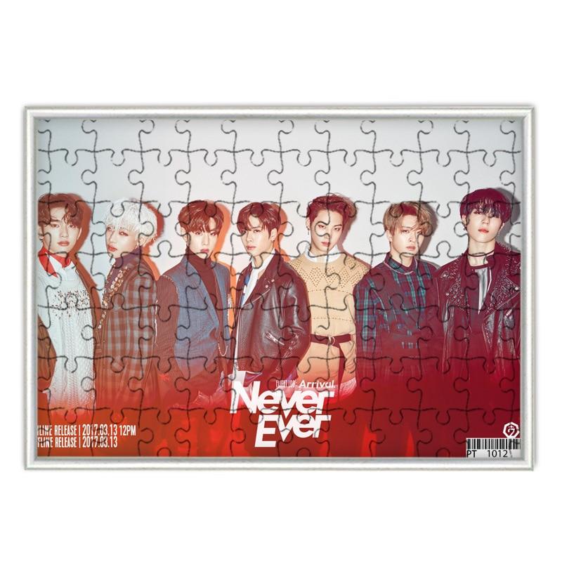 [MYKPOP]GOT7 NEVER EVER  Puzzles 120pcs With a Photo Frame Desk Decoration KPOP Fans Collection SA18080605