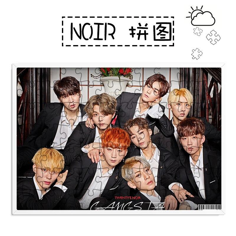 [MYKPOP]NOIR Puzzles 120pcs With a Photo Frame Desk Decoration KPOP Fans Collection SA18080708