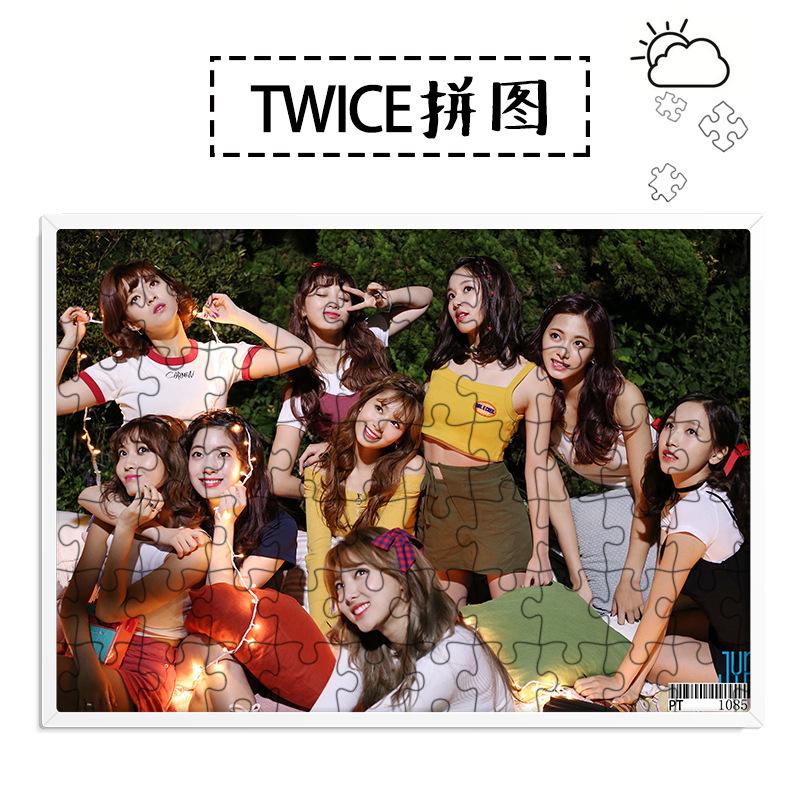 [MYKPOP]TWICE LIKEY Puzzles 120pcs With a Photo Frame Desk Decoration KPOP Fans Collection SA18052108