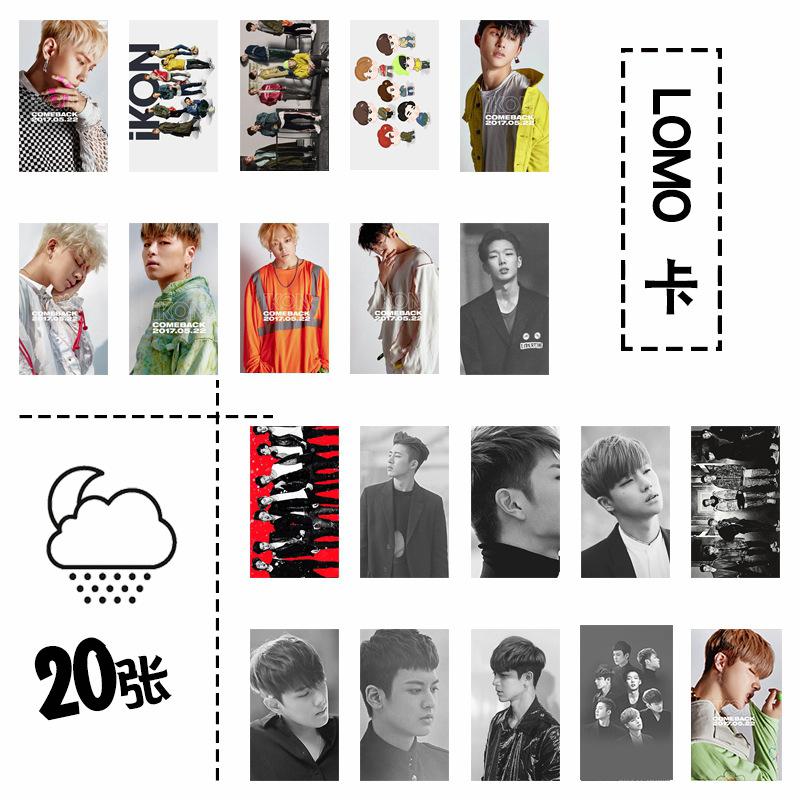 [MYKPOP]IKON LOMO Cards Set 20pcs/set Paper Photo Card RERURN KPOP Fans Collection Tin Box Packing  SA18082313