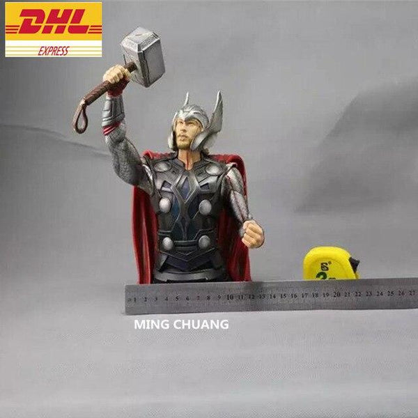 Avengers Infinity War Superhero Statue Thor Bust Thor Odinson Half-Length Photo Or Portrait 1:4 PVC Action Figure Toy BOX J544