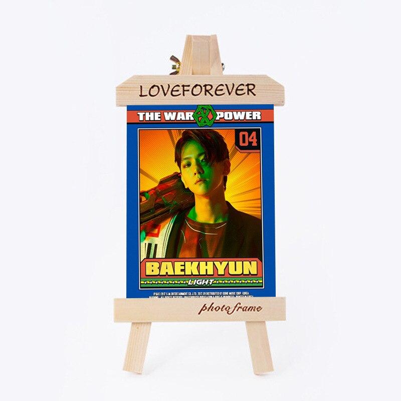 [MYKPOP]EXO BAEKHYUN Wood Frame + Photo KPOP Fans Collection SA18090314