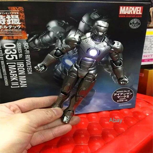 6"The Avengers #042 #052 Special Photo Yamaguchi With LED Light Iron Man Tony stark #036 #035 PVC Action Figure Toy BOX H107