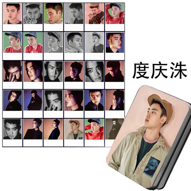 [MYKPOP]EXO EX'ACT ALBUM Monster Lucky One SUHO BAEKHYUN CHANYEOL SEHUN Photo Card Paper Cards HD Polaroid Photocard SA18040411