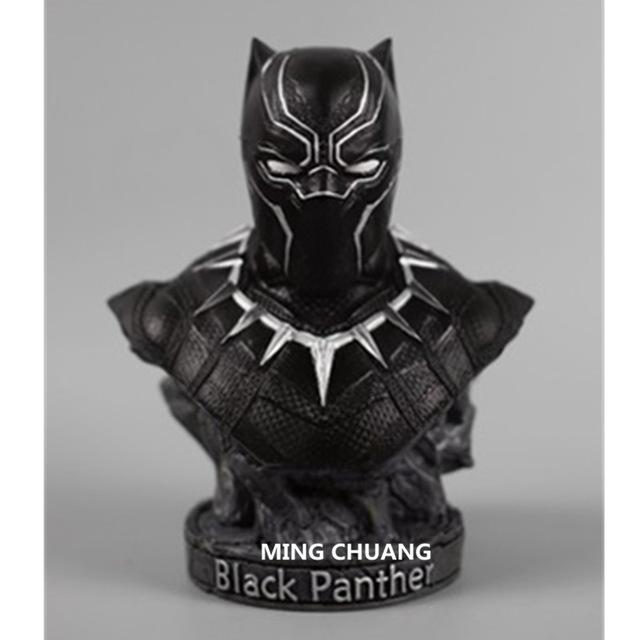 Avengers Infinity War Superhero Statue Iron Man Bust Black Panther Half-Length Photo Or Portrait Action Figure Toy BOX 18CM J609