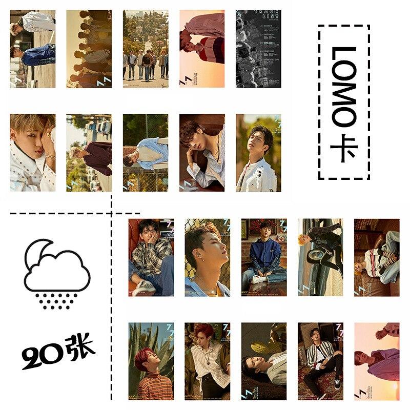 [MYKPOP]GOT7 LOMO Cards Set 20pcs/set Paper Photo Card YOU ARE 7 OF 7 KPOP Fans Collection Tin Box Packing SA18082211