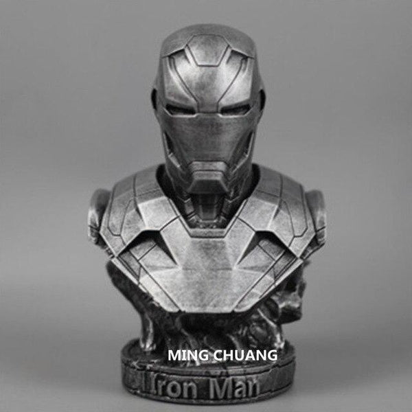 Avengers Infinity War Superhero Statue Iron Man Bust Black Panther Half-Length Photo Or Portrait Action Figure Toy BOX 18CM J609