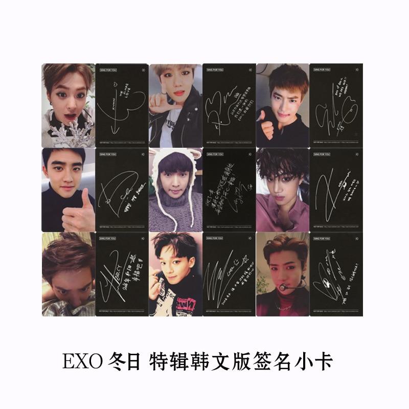 [MYKPOP]EXO SING FOR YOU special Album Photo Card K-POP New Fashion Paper Cards Photocard SA18030816