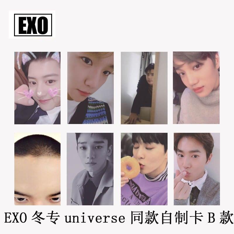 [MYKPOP]EXO UNIVERSE B special Album Photo Card K-POP New Fashion Paper Cards Photocard SA18030819