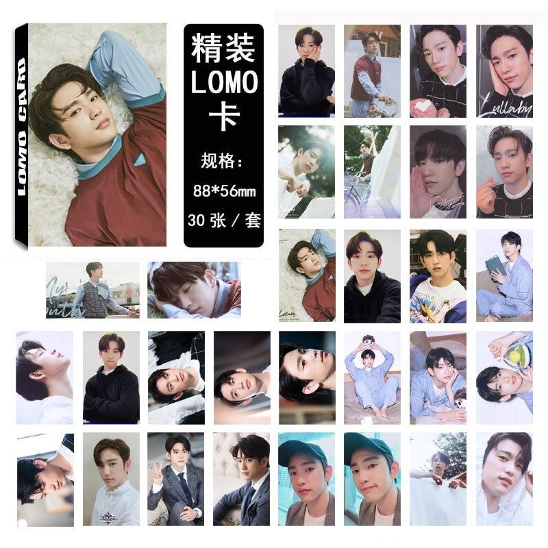 [MYKPOP]GOT7 JINYOUNG LOMO Cards LULLABY HD Photo Paper Cards 30pcs/set Gift Box KPOP Fans Collection SA18101304