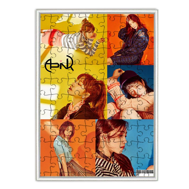 [MYKPOP]APINK Puzzles 120pcs With a Photo Frame Desk Decoration KPOP Fans Collection SA18080514