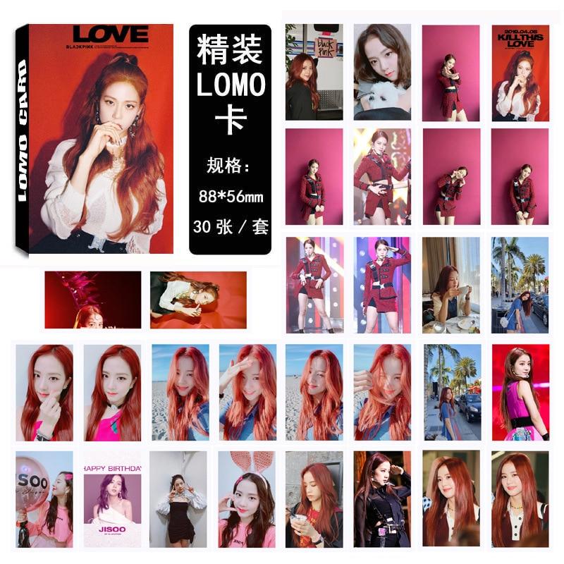 [MYKPOP]BLACKPINK JISOO LOMO Cards Set 30pcs/set DON'T MESS UP MY TEMPO Paper Photo Card KPOP Fans Collection SA19051612