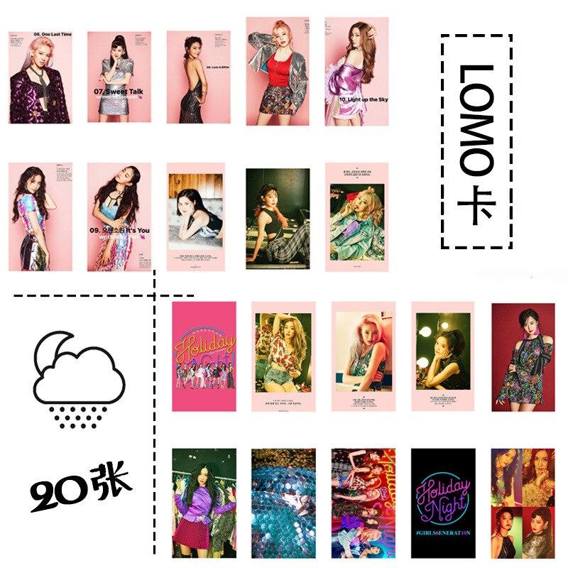 [MYKPOP]GIRL'S GENERATION LOMO Cards Set 20pcs/set Paper Photo Card KPOP Fans Collection Tin Box Packing  SA18082312