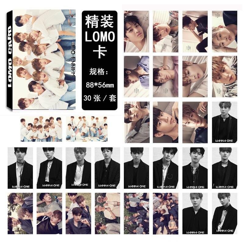 [MYKPOP]WANNA ONE LOMO Cards New Fashion K-POP Paper Photo Card HD Photocard SA18030519