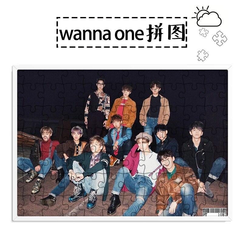 [MYKPOP]WANNA ONE 1st Mini Alblum A Puzzles 120pcs With a Photo Frame Desk Decoration KPOP Fans Collection SA18052103