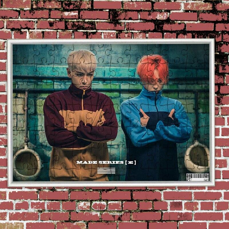 [MYKPOP]BIGBANG GD&TOP Puzzles 120pcs With a Photo Frame Desk Decoration KPOP Fans Collection SA18080511