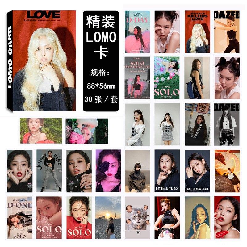 [MYKPOP]BLACKPINK JENNIE LOMO Cards Set 30pcs/set DON'T MESS UP MY TEMPO Paper Photo Card KPOP Fans Collection SA19051613