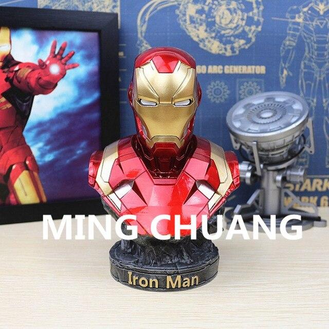 Statue Avengers Tony Stark Superhero Iron Man Bust 1:4 MK46 Half-Length Photo Or Portrait MARK4 Resin Action Figure Toy BOX J81