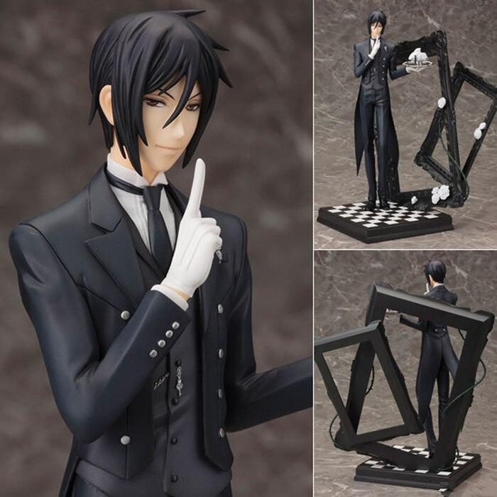 Black Bulter Sebastian Action Figure Sebastian Michaelis Photo Frame Doll PVC ACGN figure Brinquedos Anime 25CM