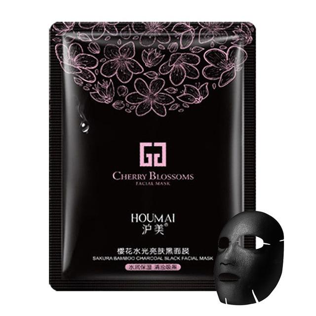 Water Light Facial Mask Seaweed & Cherry Blossom & Bamboo Charcoal Nourishing Moisturizing Brightening Anti Acne Face Mask