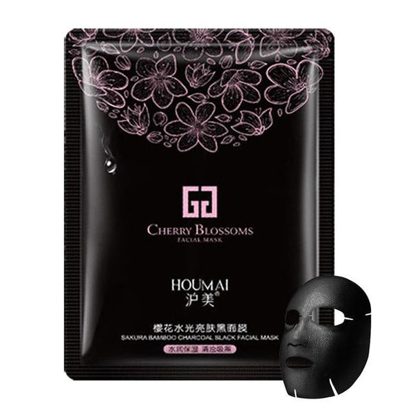Water Light Facial Mask Seaweed & Cherry Blossom & Bamboo Charcoal Nourishing Moisturizing Brightening Anti Acne Face Mask