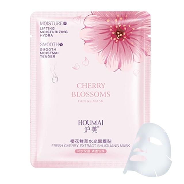 Water Light Facial Mask Seaweed & Cherry Blossom & Bamboo Charcoal Nourishing Moisturizing Brightening Anti Acne Face Mask