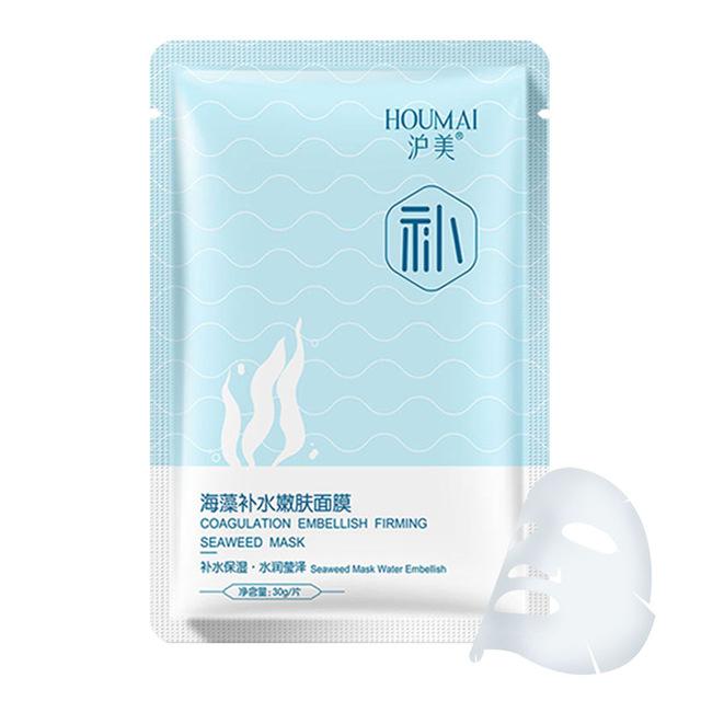 Water Light Facial Mask Seaweed & Cherry Blossom & Bamboo Charcoal Nourishing Moisturizing Brightening Anti Acne Face Mask